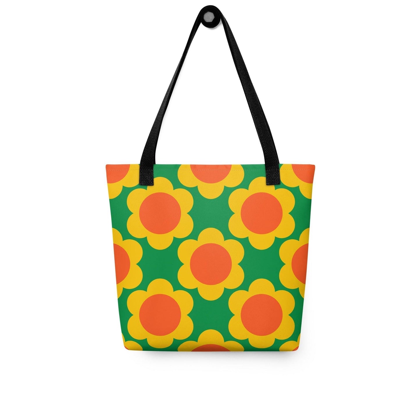 Tote Bag - ELLIE green - Classic Flower Print