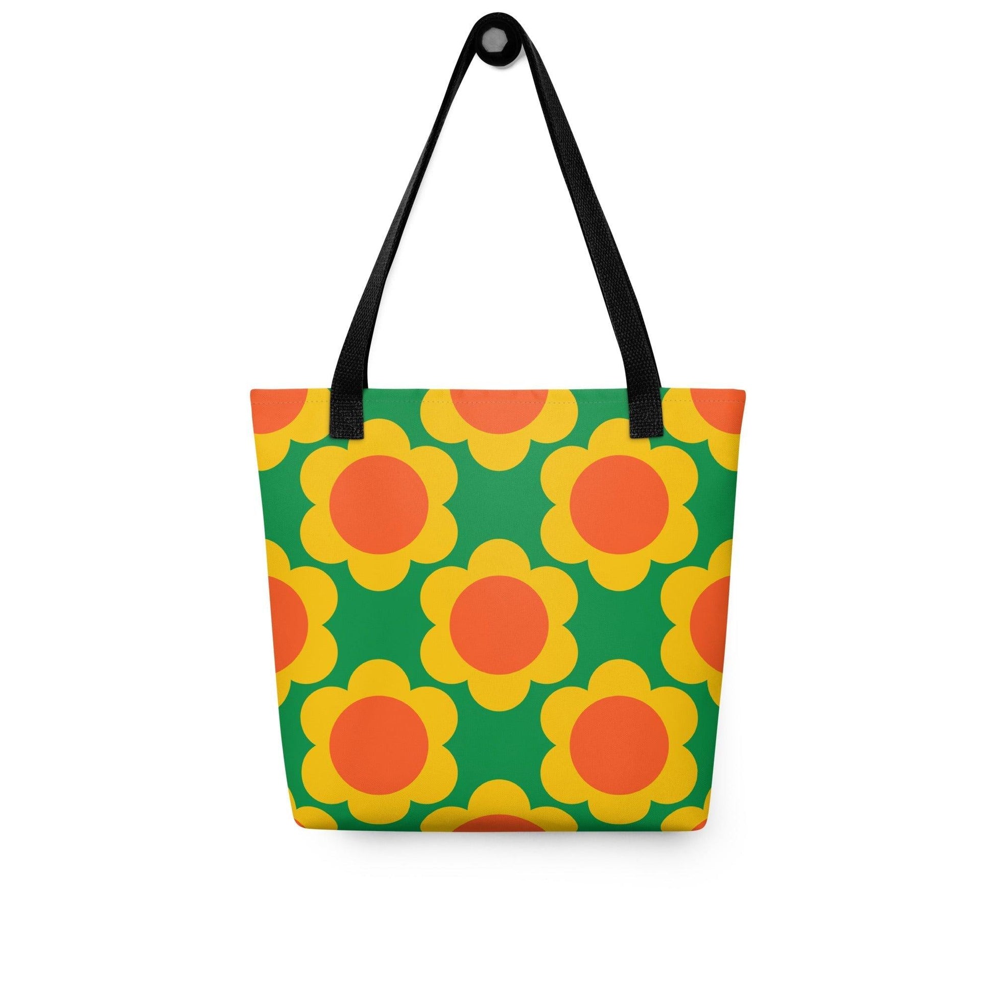 Tote Bag - ELLIE green - Classic Flower Print