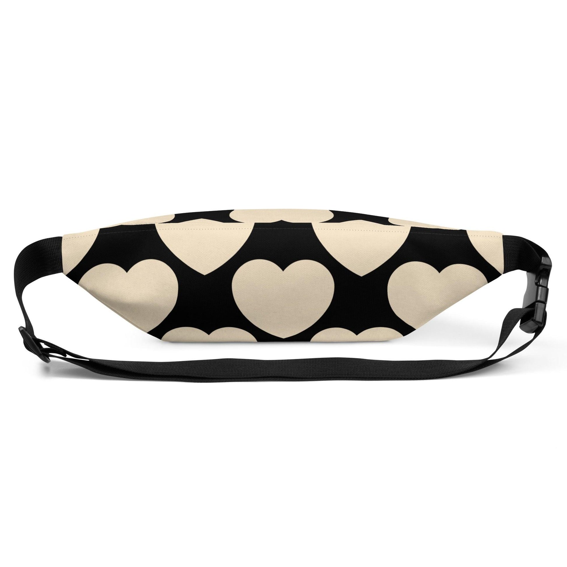 Fanny Pack - ELLIE LOVE black - Bold Heart Print
