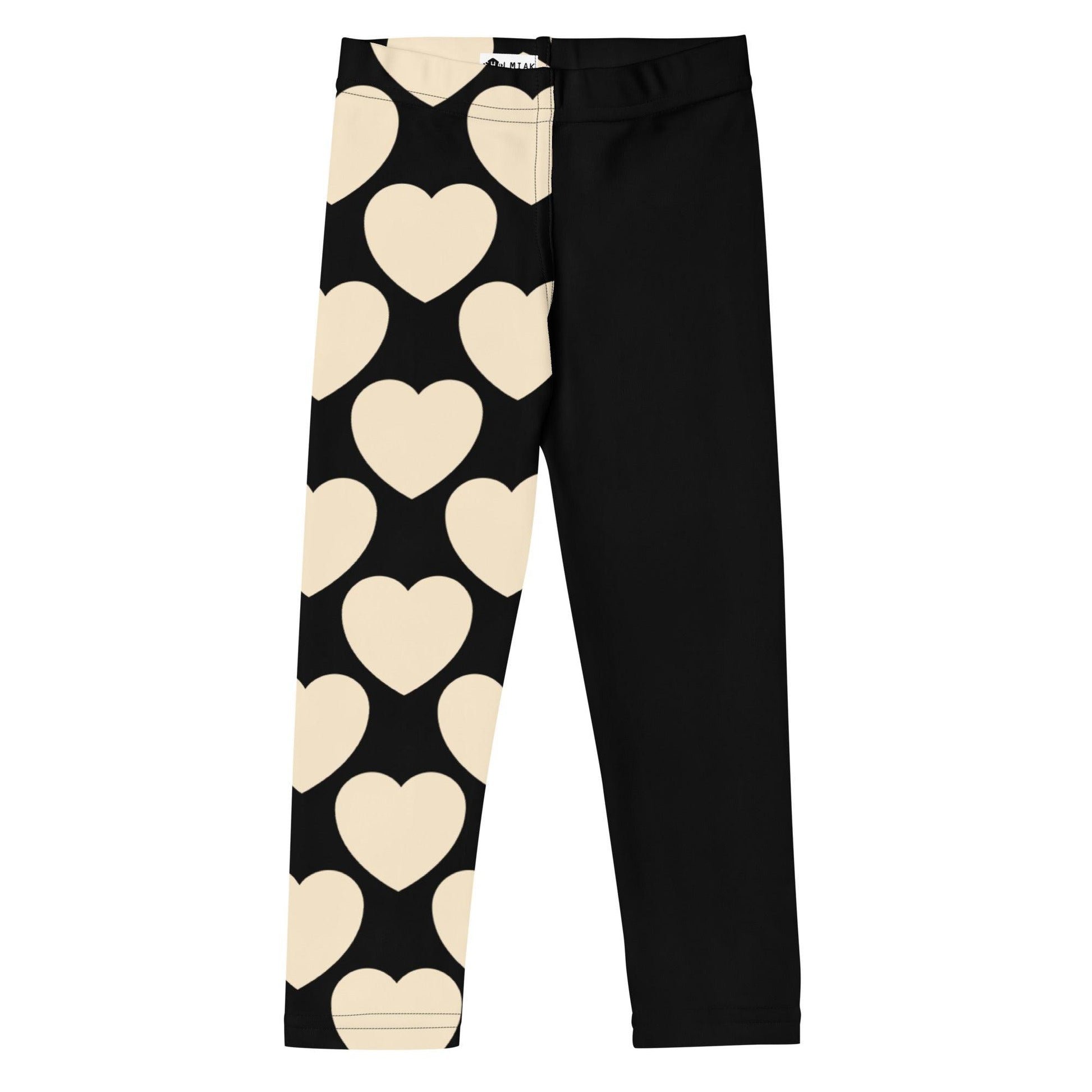 Kids' Leggings - ELLIE LOVE black - Bold Heart Print