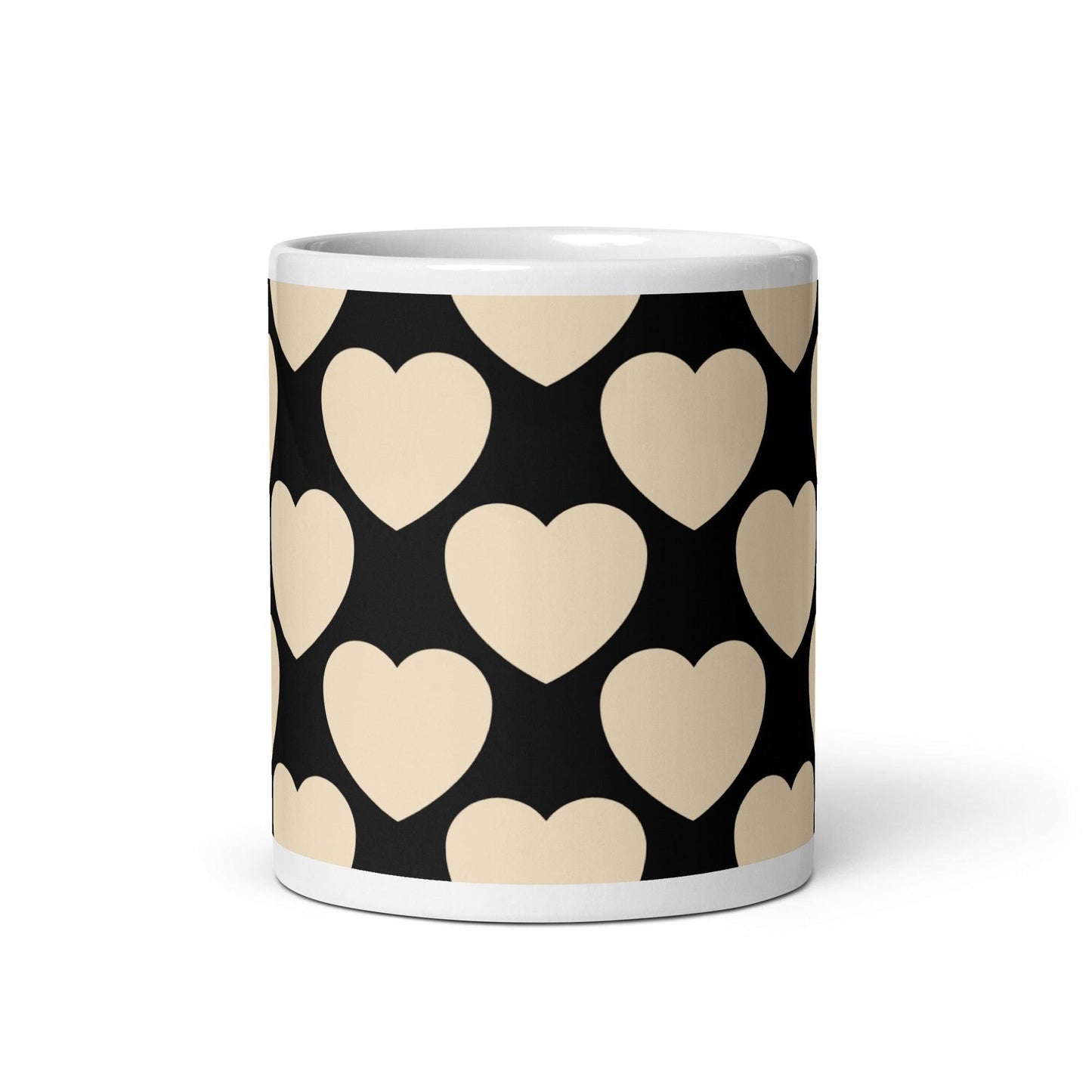 Mug - ELLIE LOVE black - Bold Heart Print