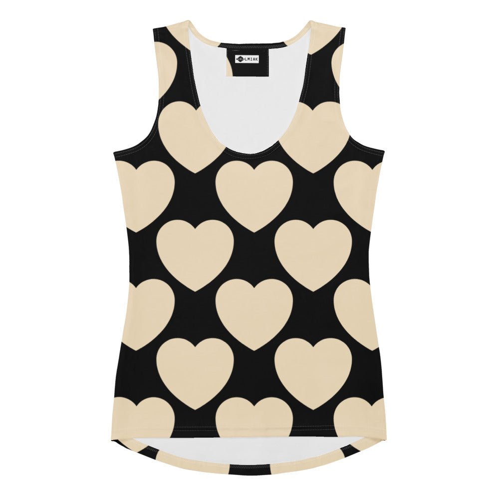 Tank Top - ELLIE LOVE black - Bold Heart Print