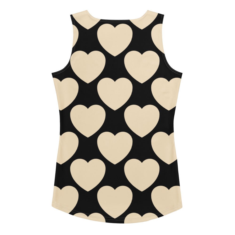 Tank Top - ELLIE LOVE black - Bold Heart Print