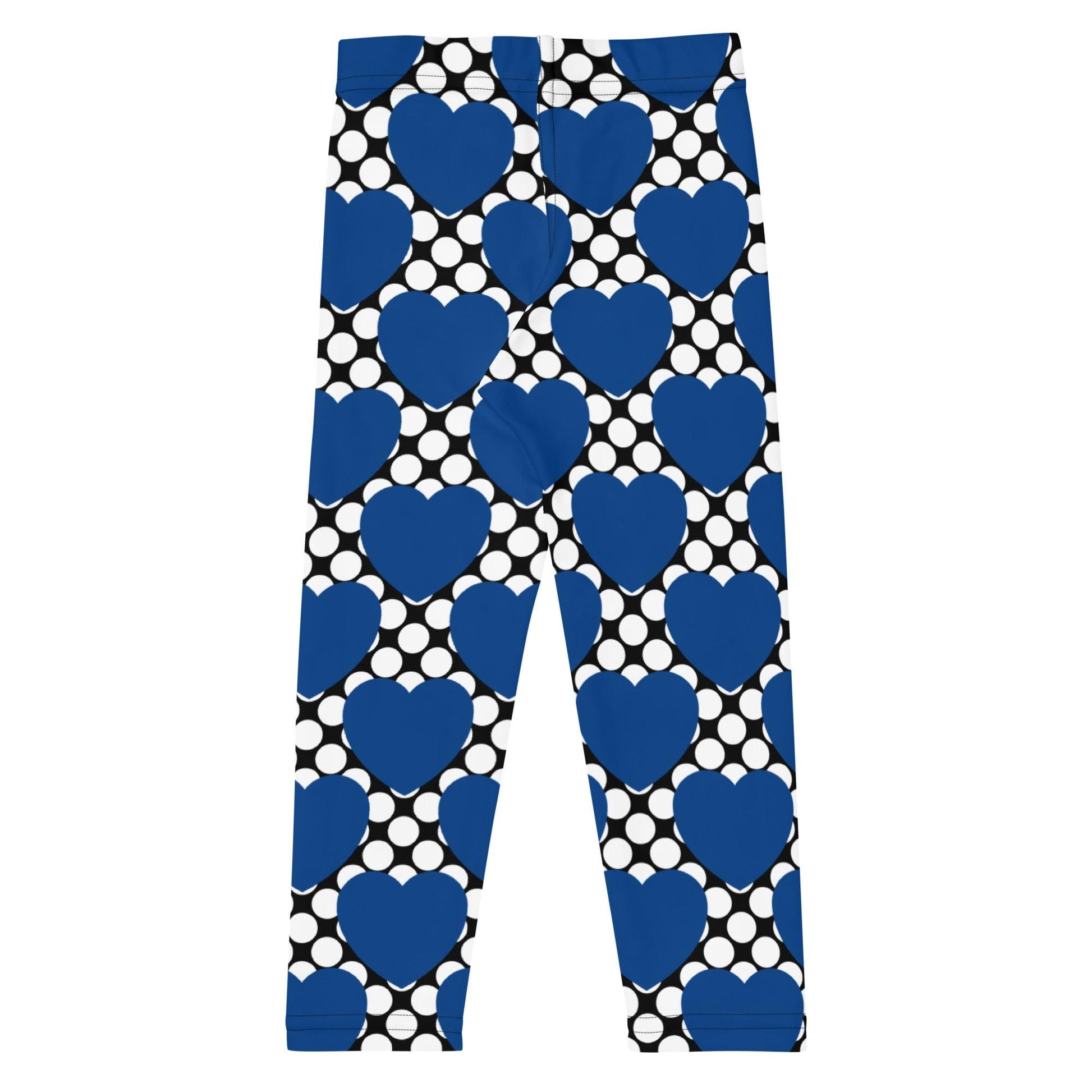 Kids' Leggings - ELLIE LOVE DOT blue black - Bold Heart Print