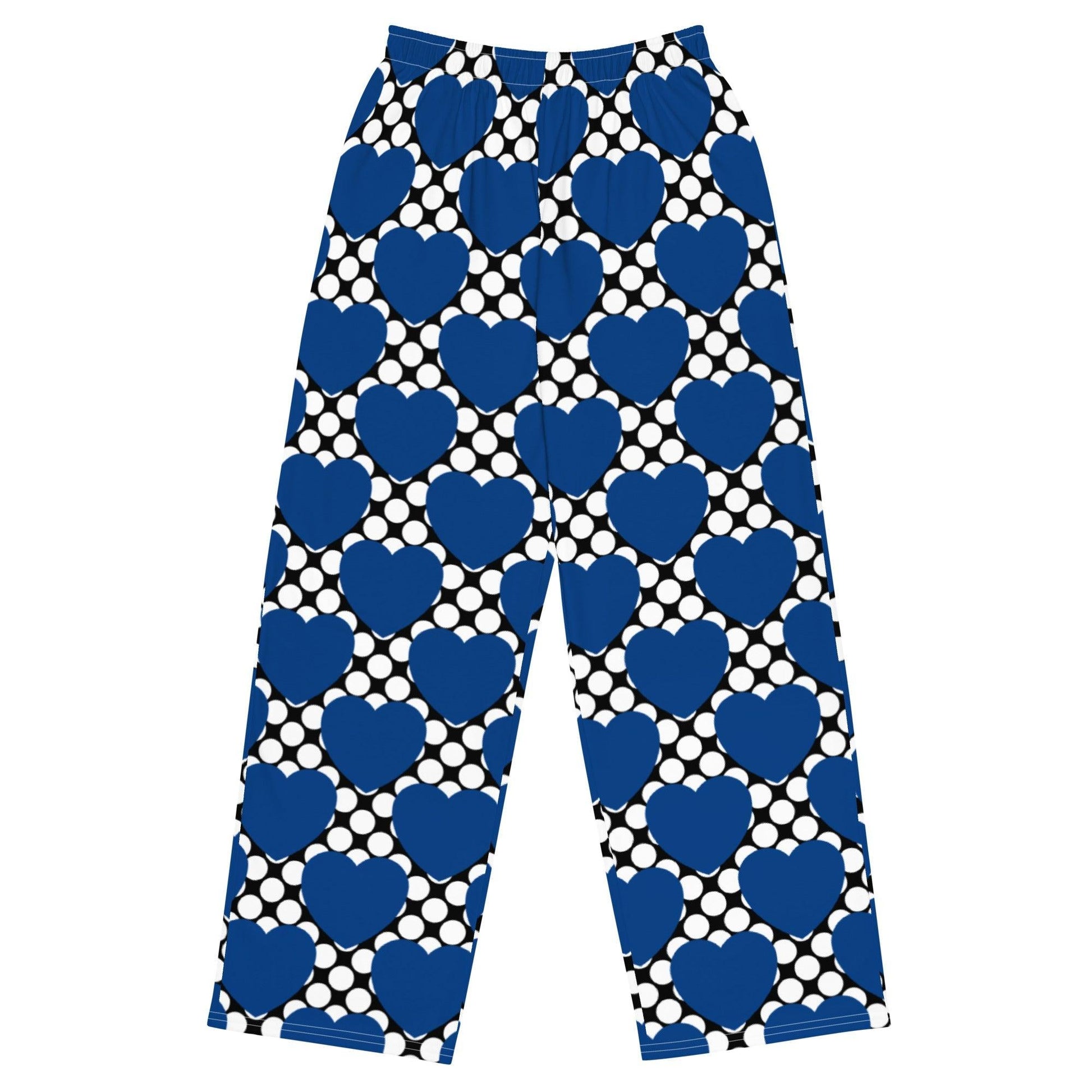 Pants - ELLIE LOVE DOT blue black - Bold Heart Print