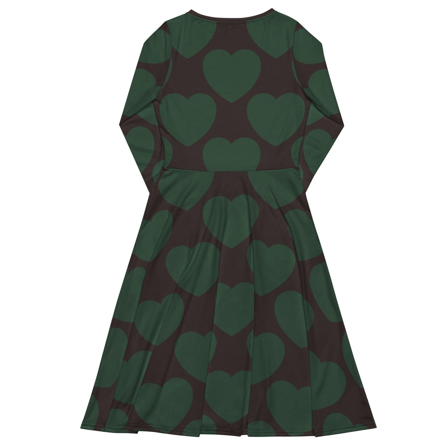 Midi Dress - ELLIE LOVE forest - Bold Heart Print
