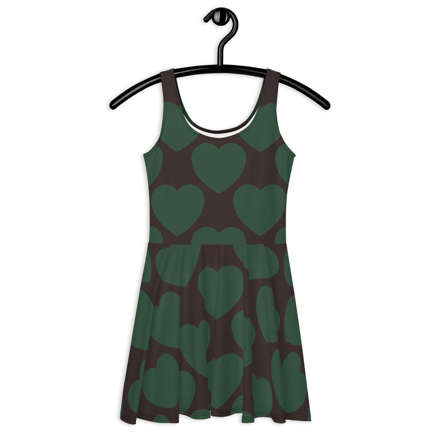 Skater Dress - ELLIE LOVE forest - Bold Heart Print