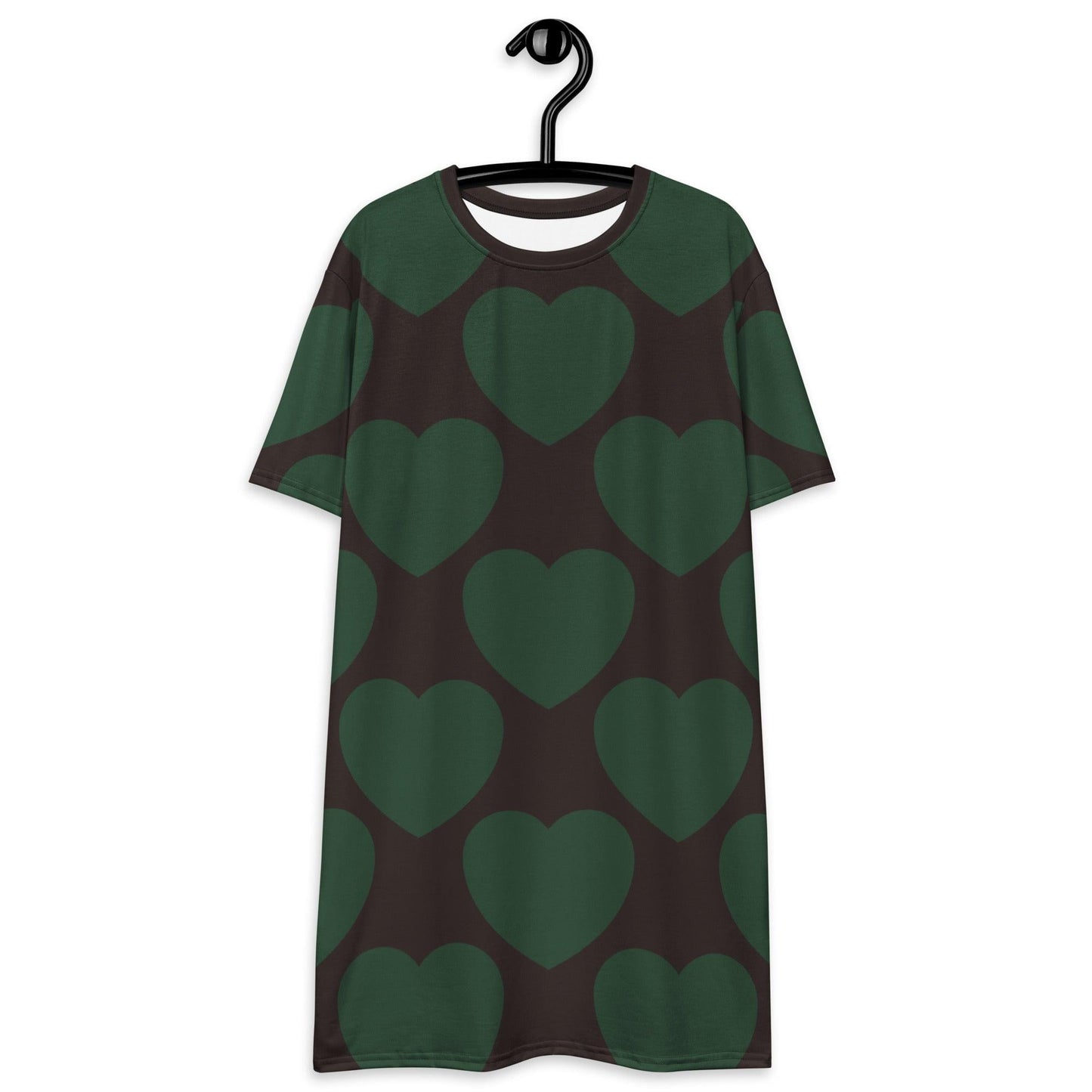 T-Shirt Dress - ELLIE LOVE forest - Bold Heart Print