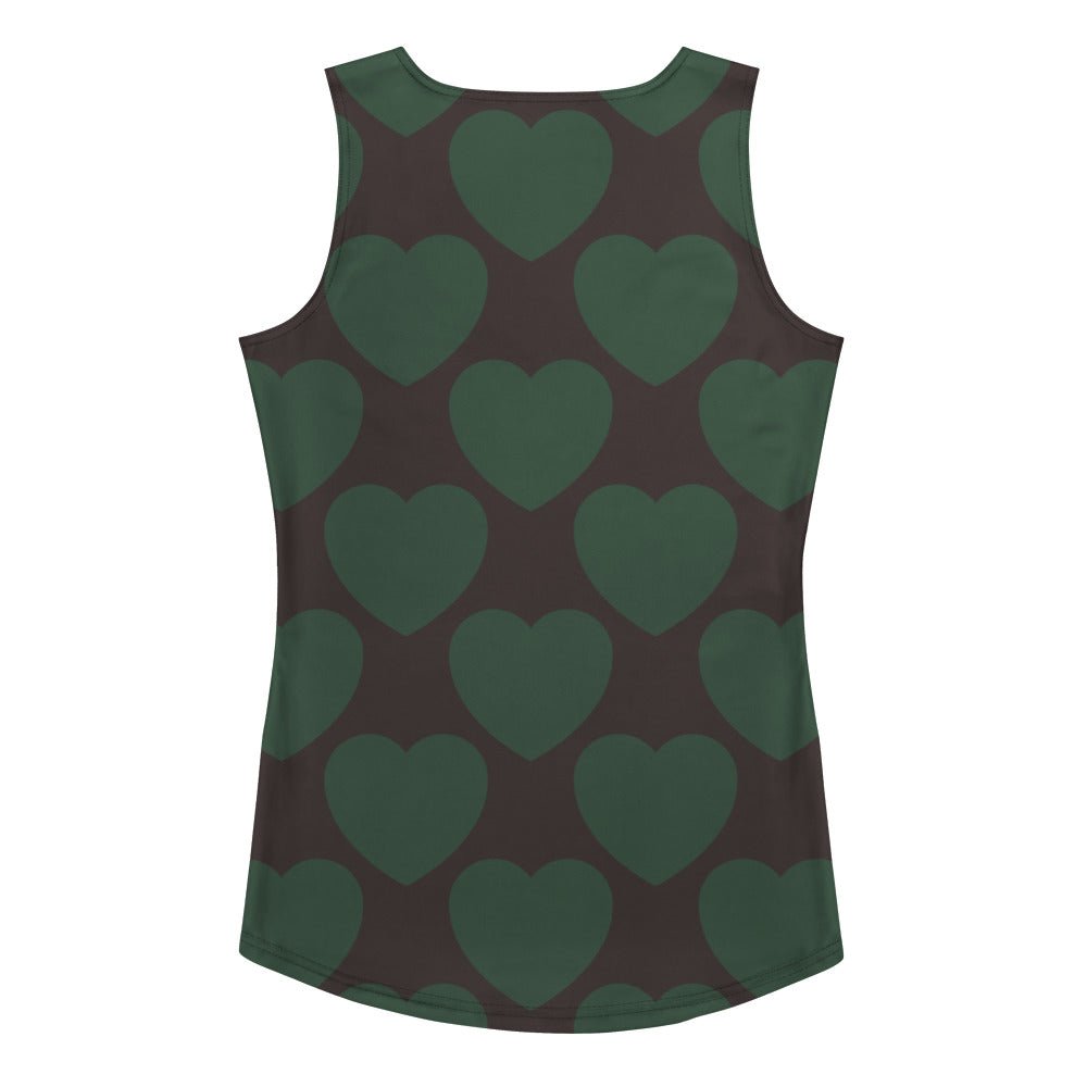 Tank Top - ELLIE LOVE forest - Bold Heart Print