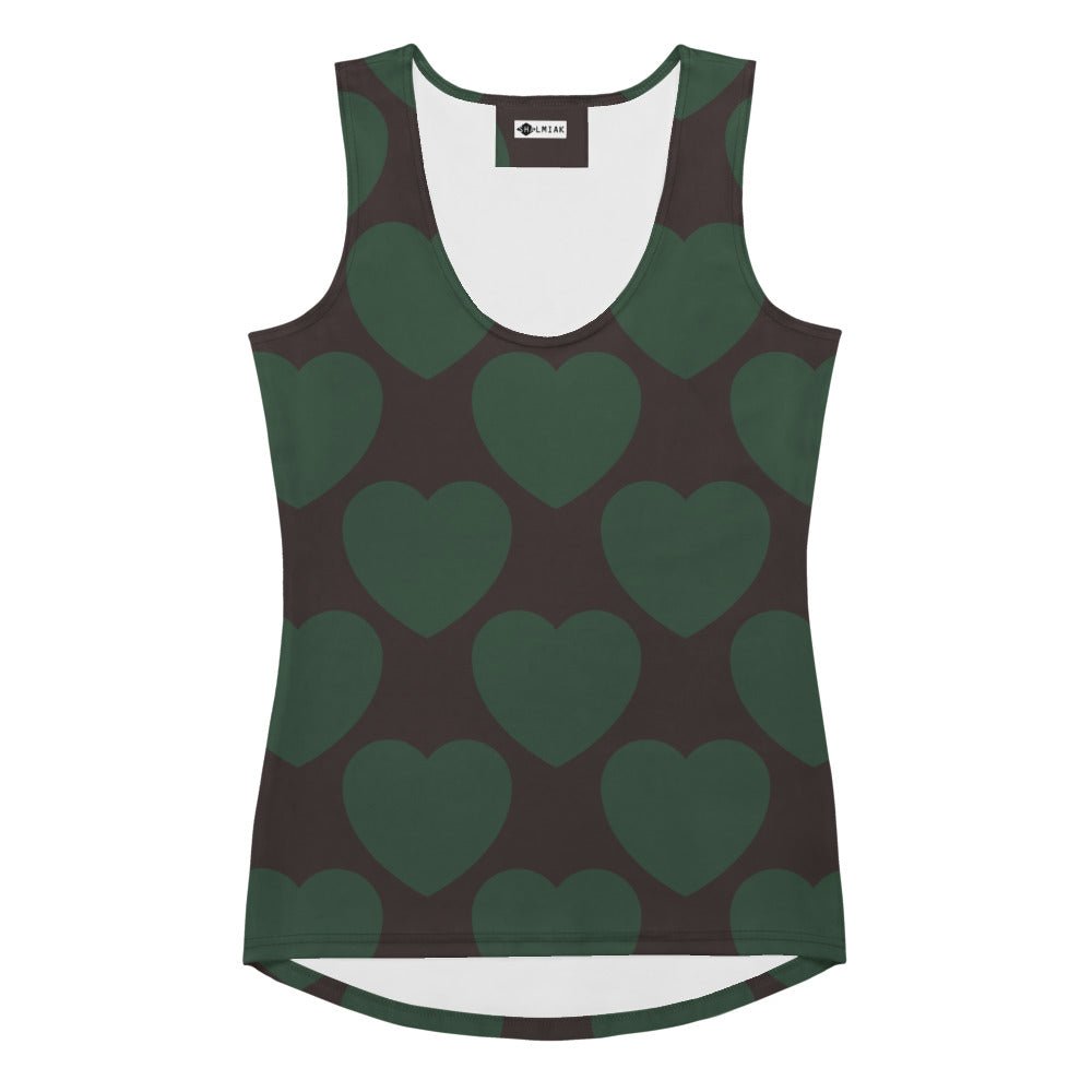Tank Top - ELLIE LOVE forest - Bold Heart Print