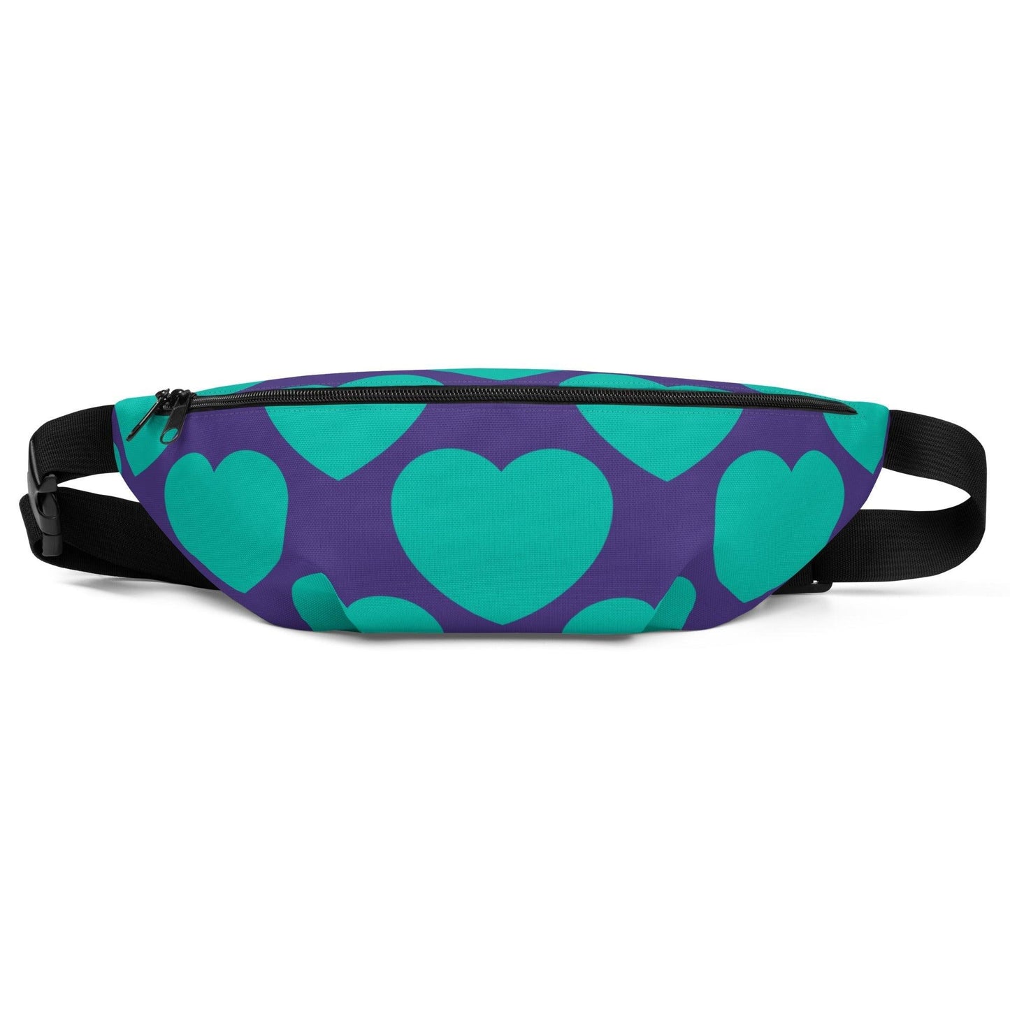 Fanny Pack - ELLIE LOVE mint purple - Bold Heart Print