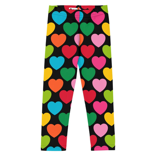 Kids' Leggings -2- ELLIE LOVE mix black - Bold Heart Print
