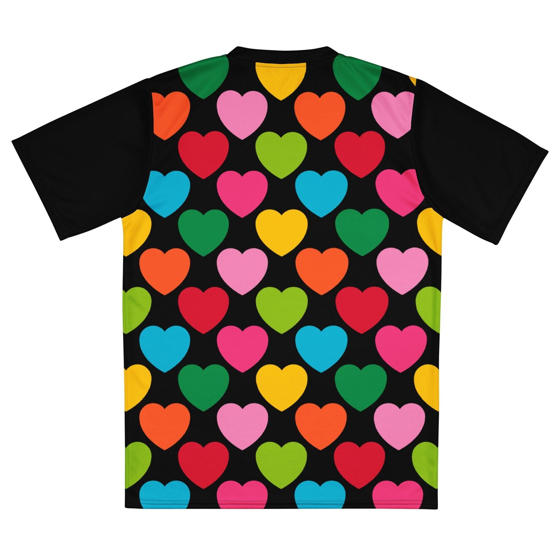 Sports Jersey - ELLIE LOVE mix black - Bold heart print