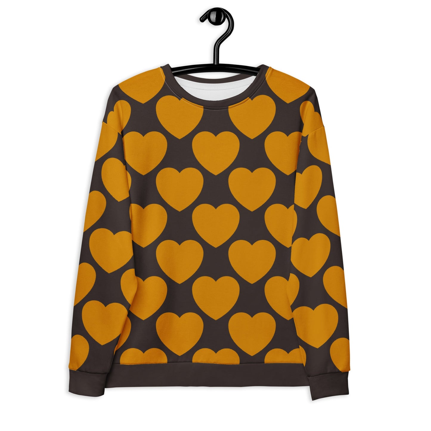 Sweatshirt - ELLIE LOVE orange brown - Bold Heart Print