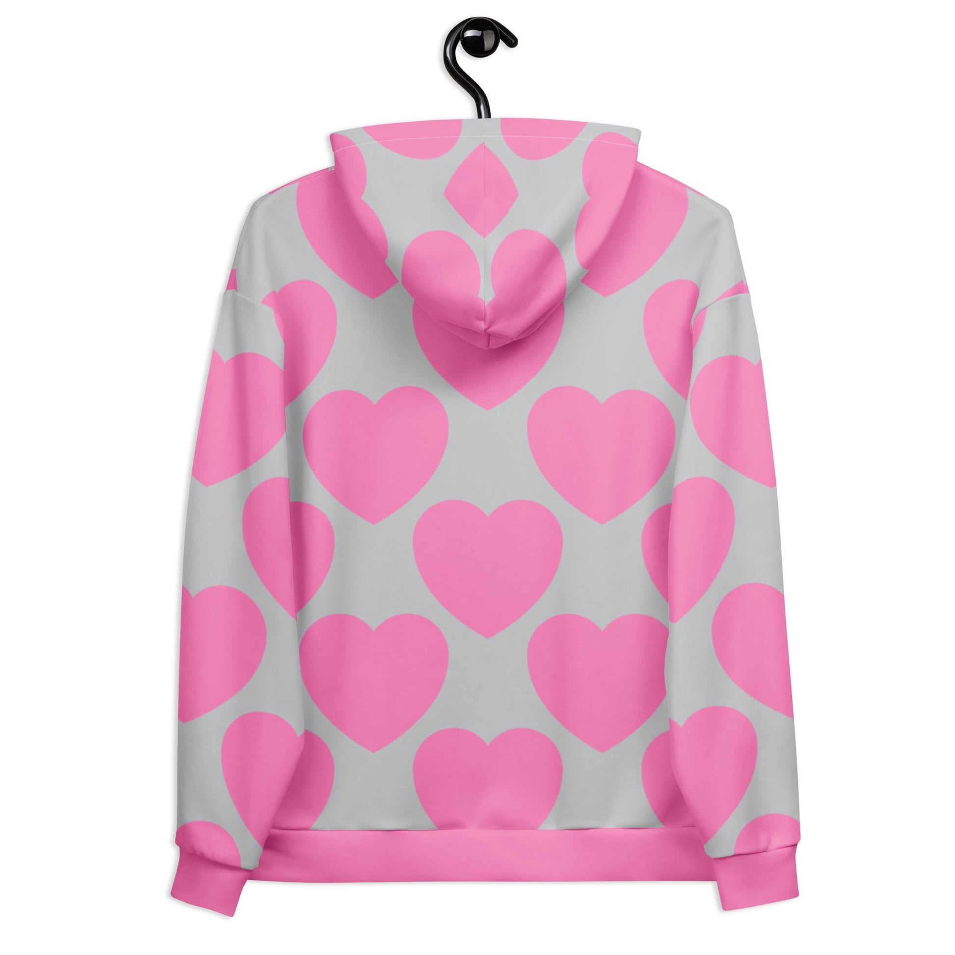 Hoodie - ELLIE LOVE pink grey - Bold Heart Print