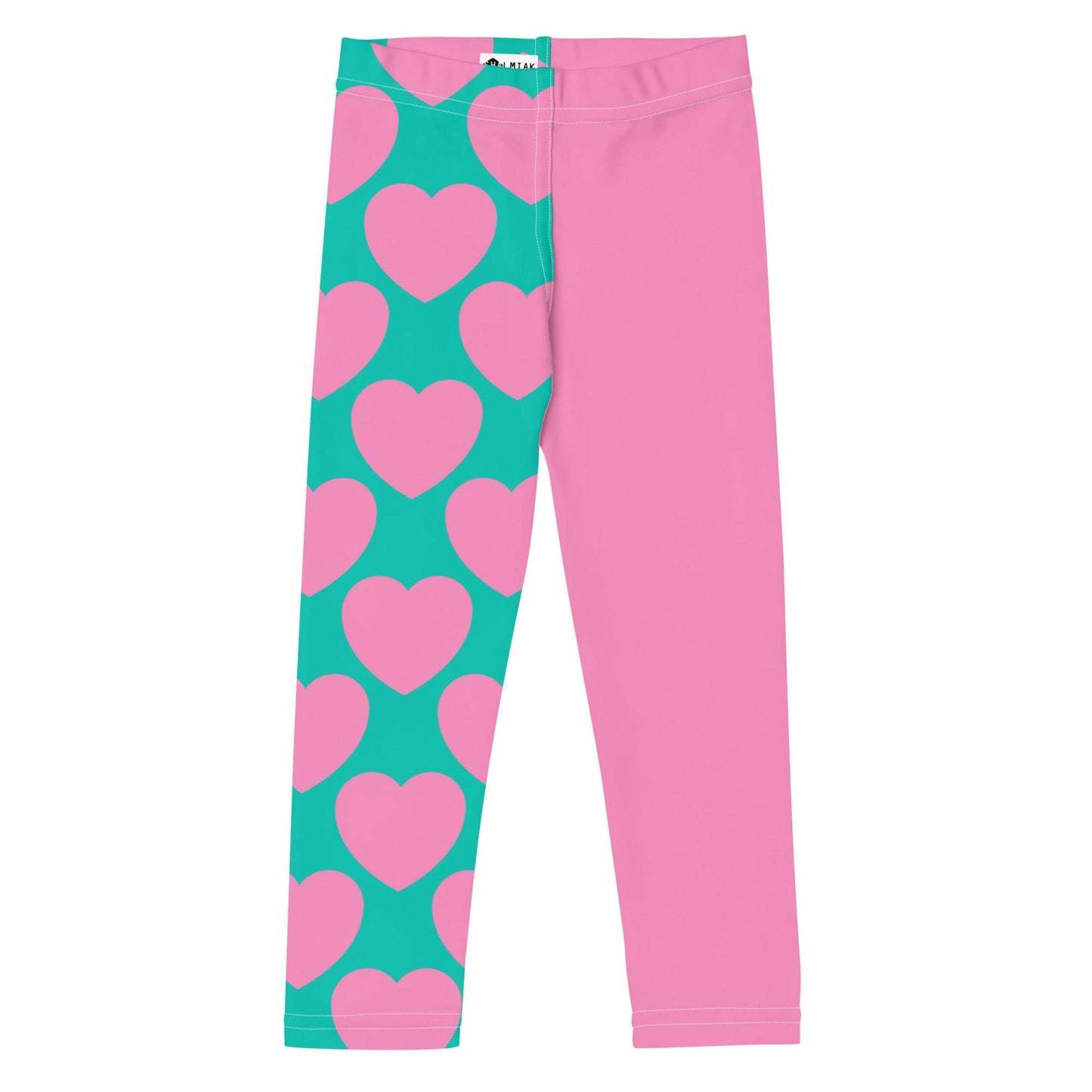 Kids' Leggings - ELLIE LOVE pink mint - Bold Heart Print