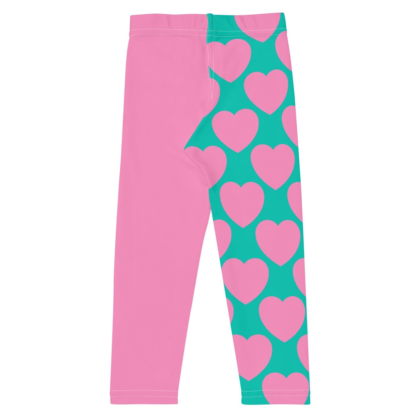 Kids' Leggings - ELLIE LOVE pink mint - Bold Heart Print