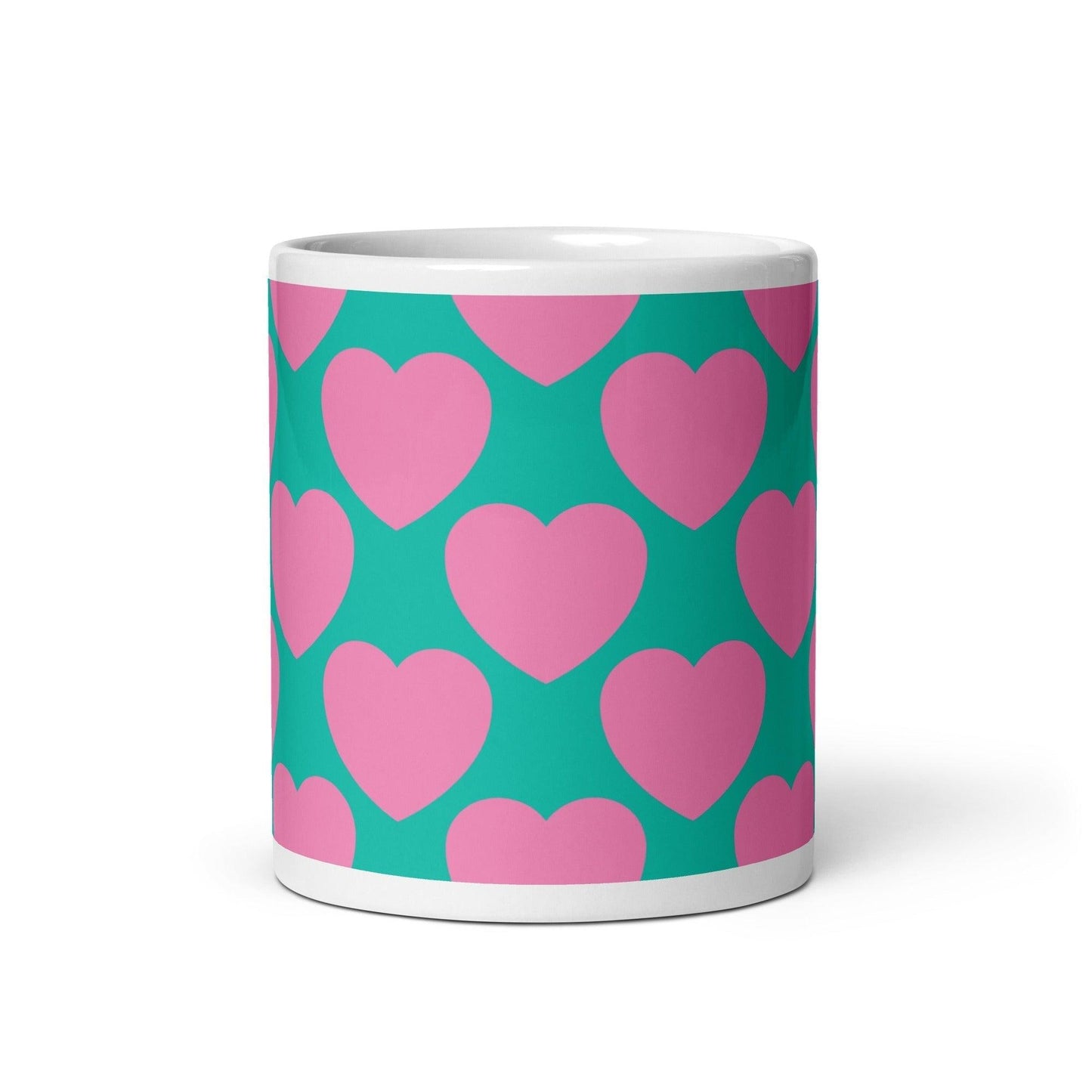 Mug - ELLIE LOVE pink mint - Bold Heart Print