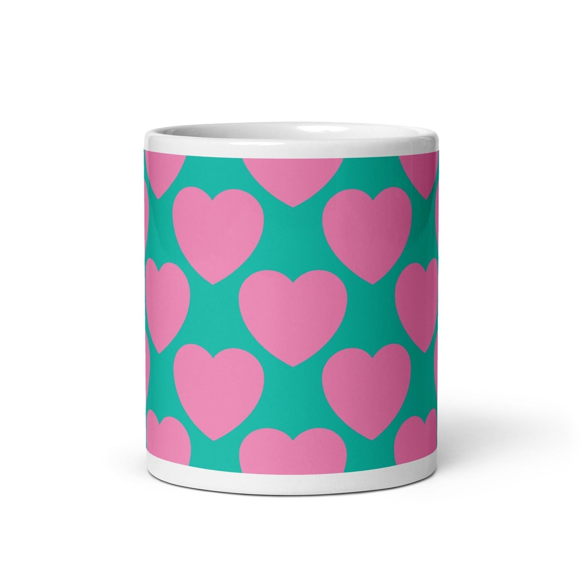 Mug - ELLIE LOVE pink mint - Bold Heart Print