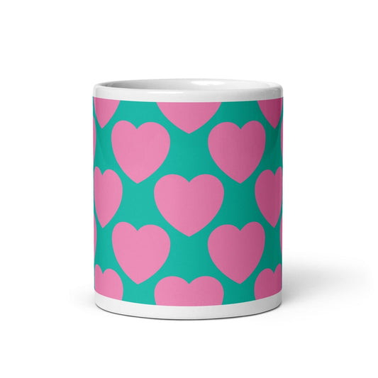 Mug - ELLIE LOVE pink mint - Bold Heart Print