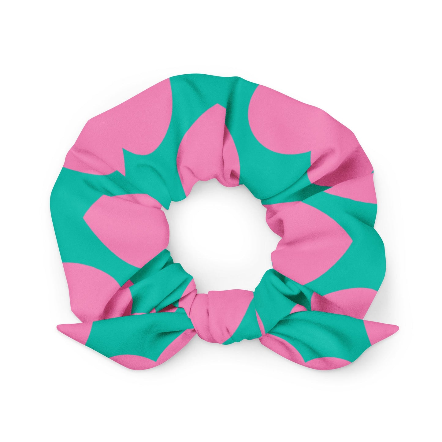 Scrunchie - ELLIE LOVE pink mint - Bold Heart Print