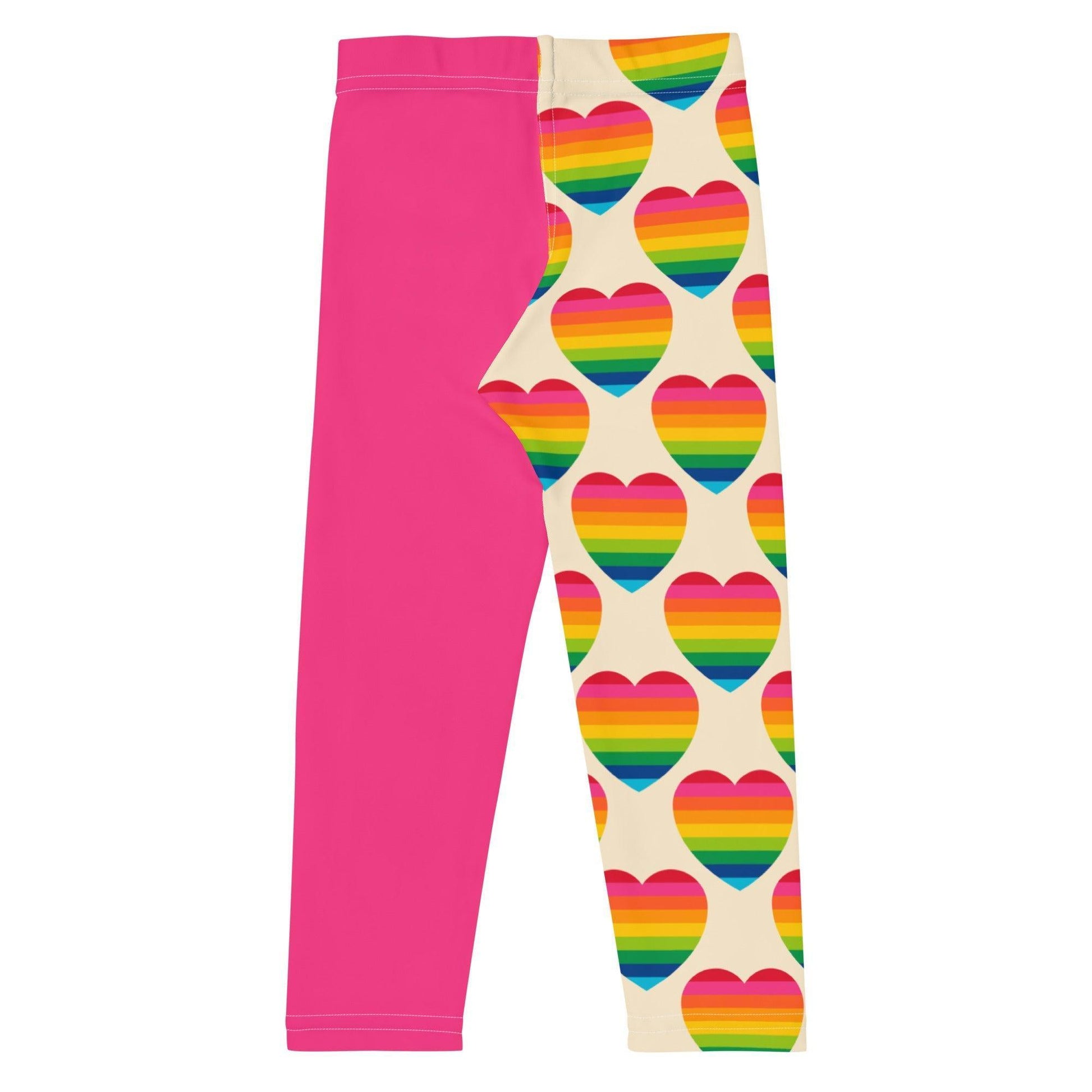 Kids' Leggings - ELLIE LOVE rainbow - Bold Heart Print