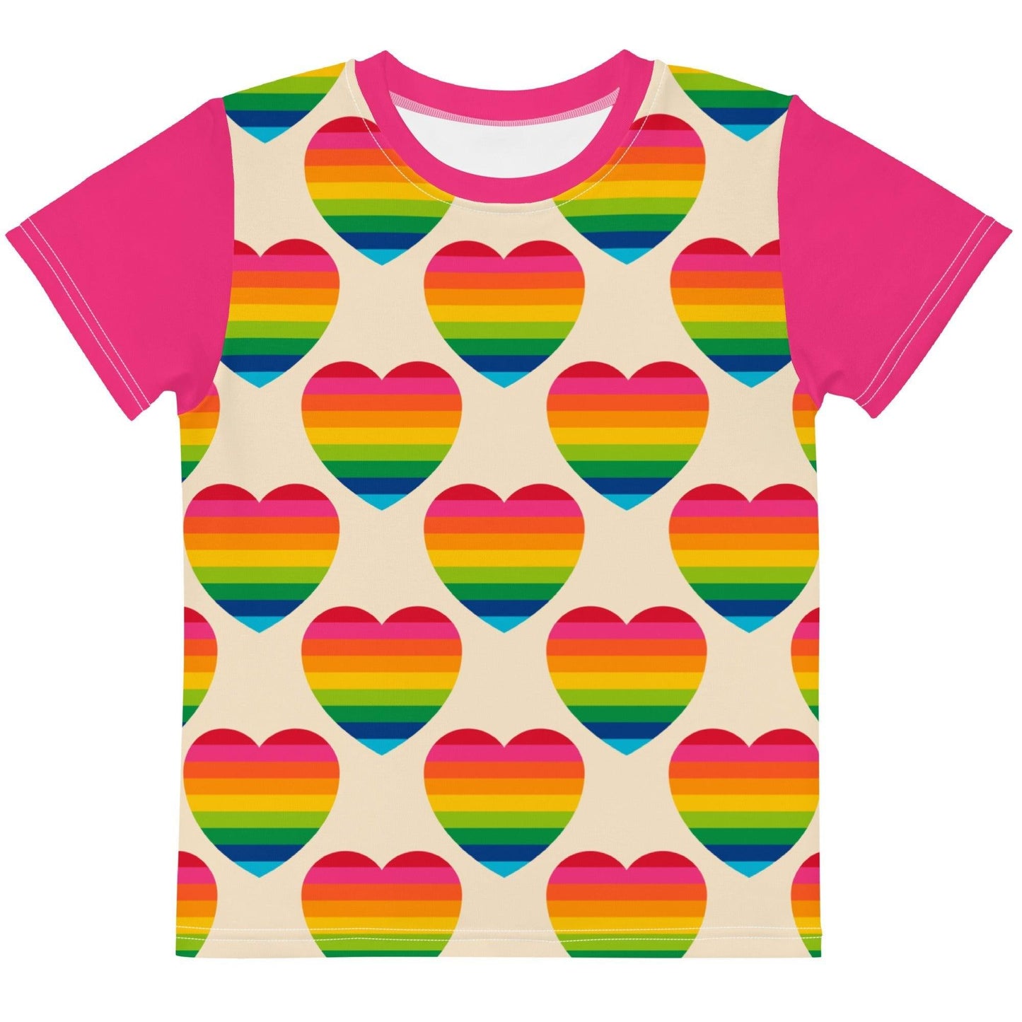 Kids' T-Shirt - ELLIE LOVE rainbow - Bold Heart Print