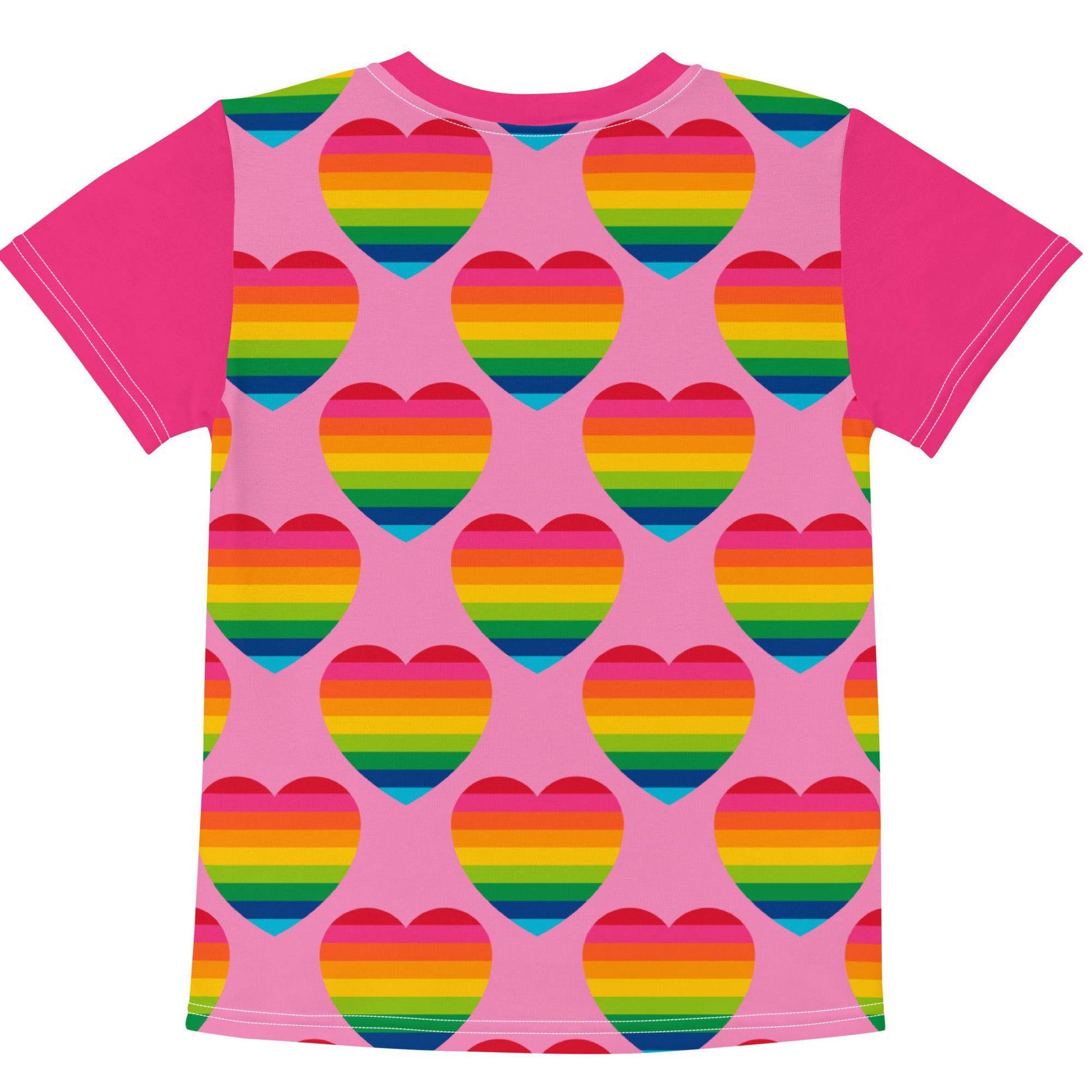 Kids' T-Shirt - ELLIE LOVE rainbow pink - Bold Heart Print