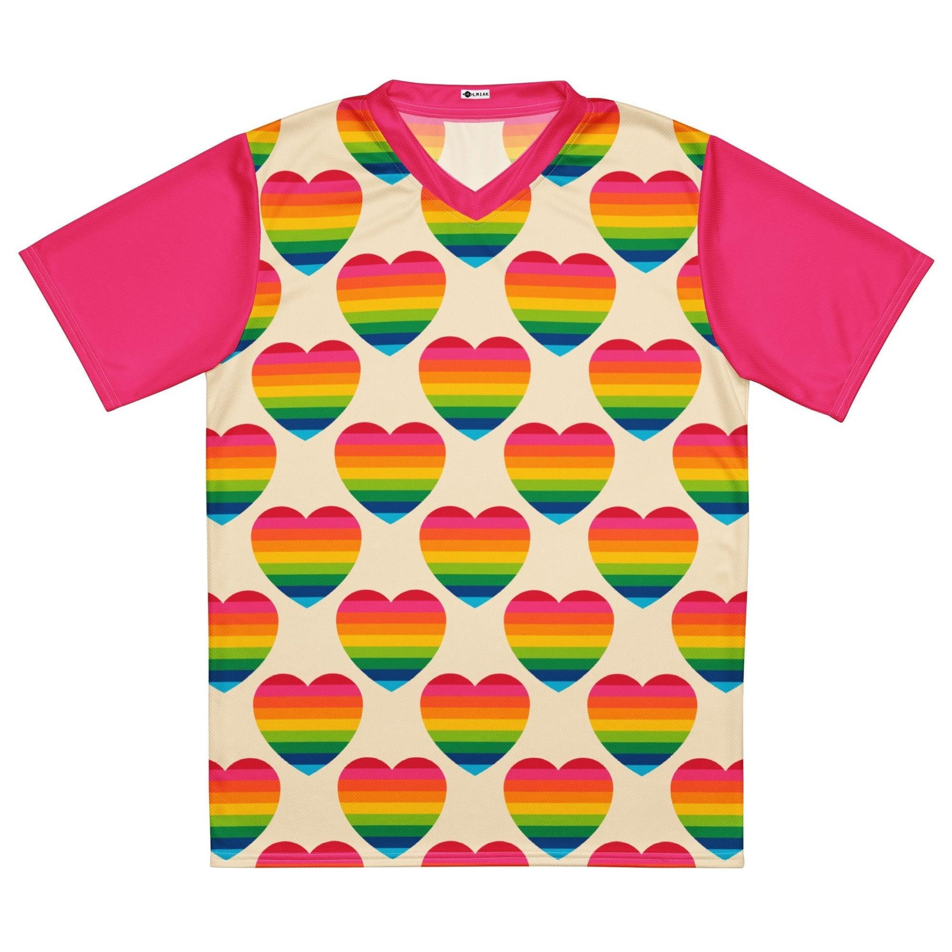 Sports Jersey - ELLIE LOVE rainbow - Bold heart print 6XL