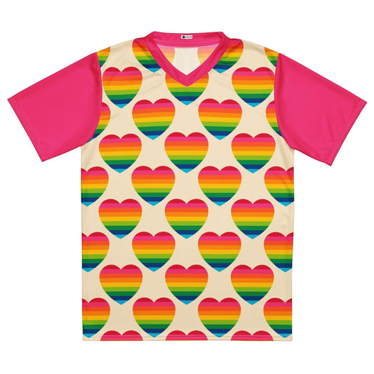 Sports Jersey - ELLIE LOVE rainbow - Bold heart print 6XL