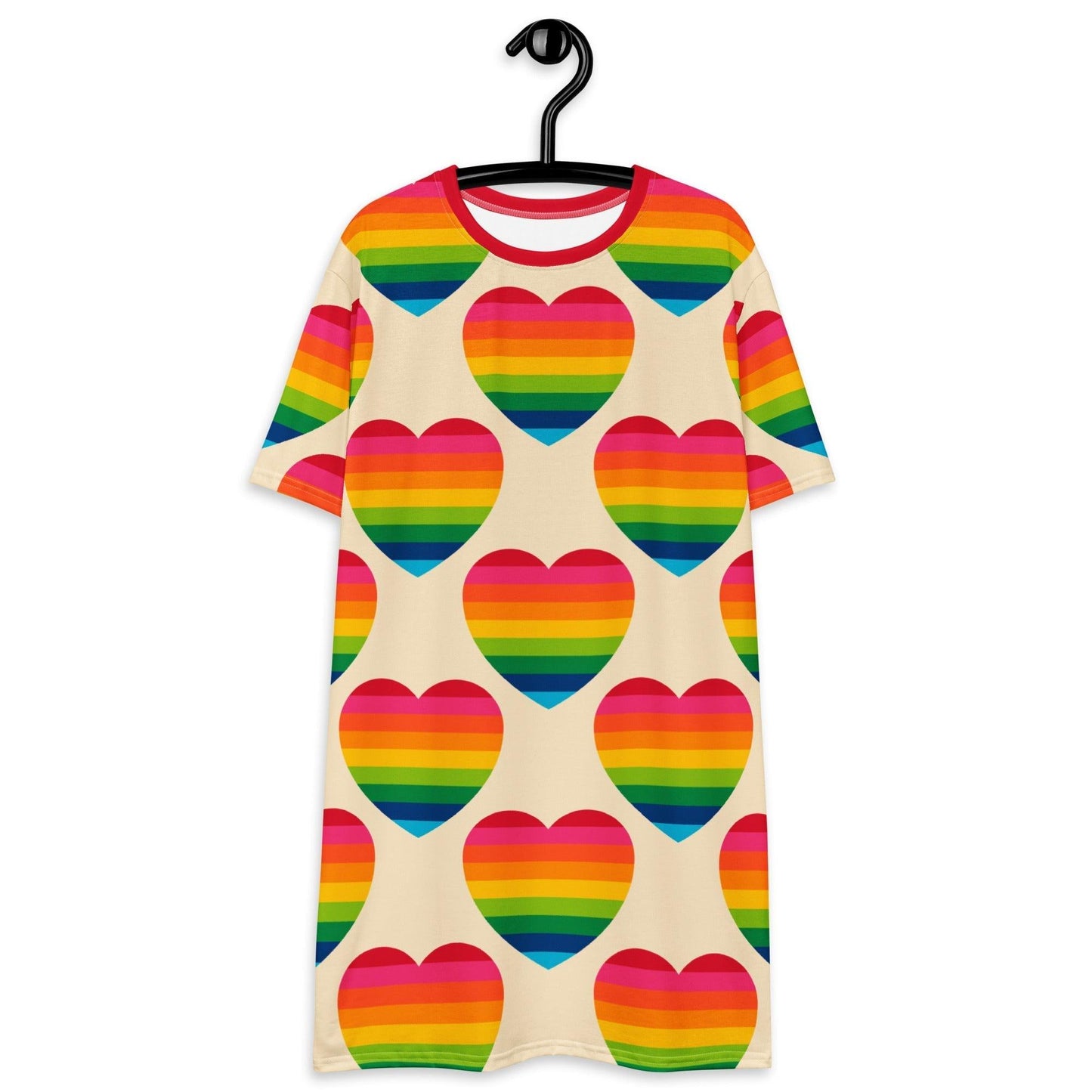 T-Shirt Dress - ELLIE LOVE rainbow - Bold Heart Print
