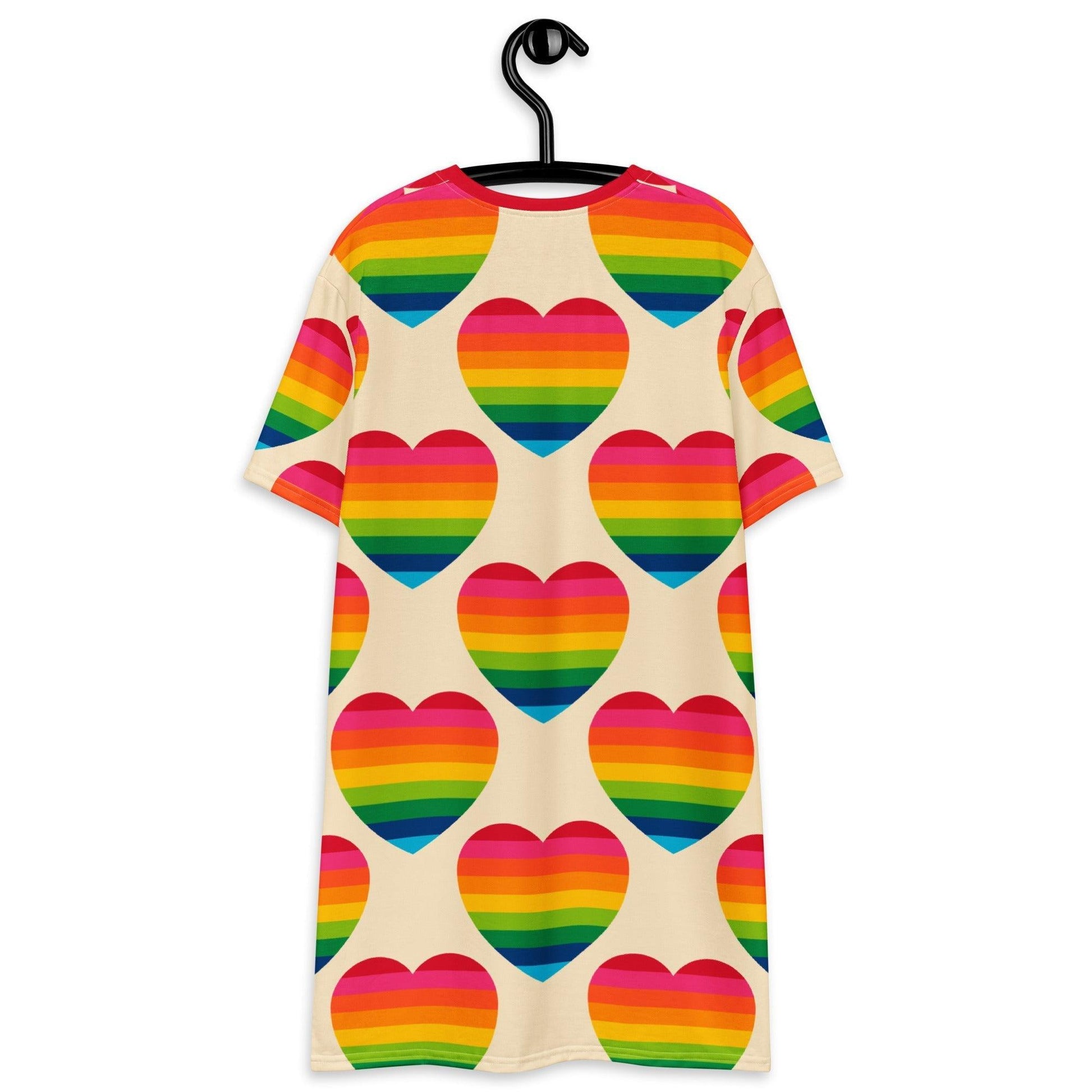 T-Shirt Dress - ELLIE LOVE rainbow - Bold Heart Print