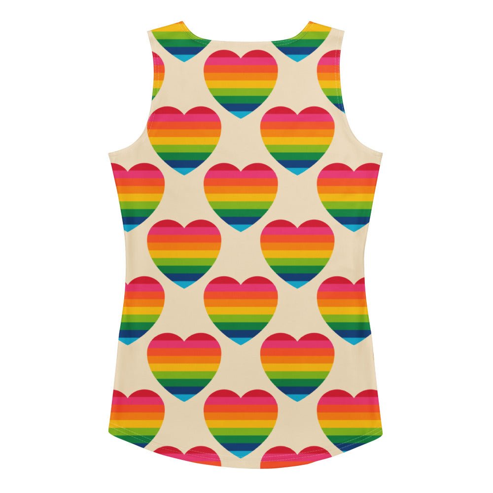 Tank Top - ELLIE LOVE rainbow - Bold Heart Print