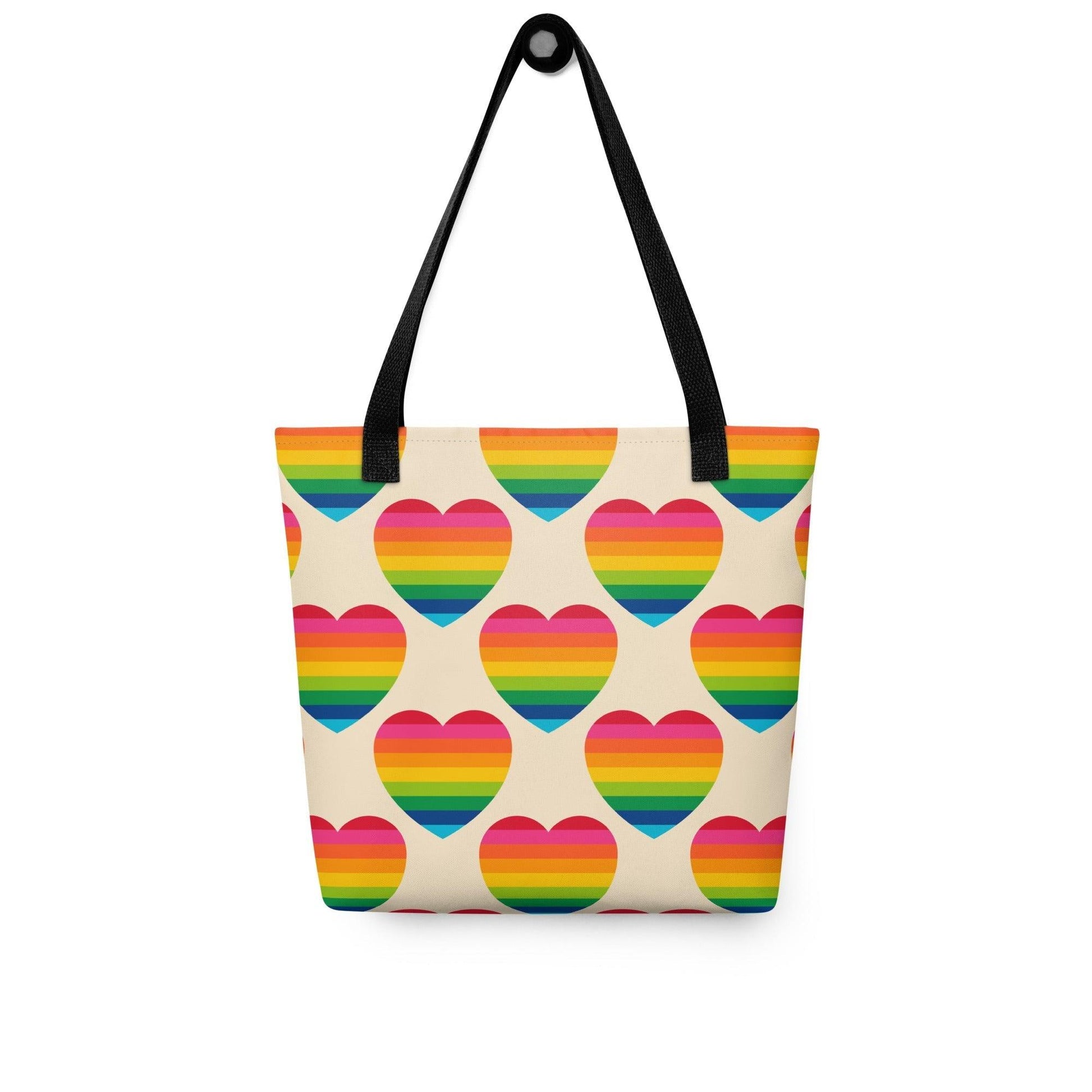 Tote Bag - ELLIE LOVE rainbow - Bold Heart Print