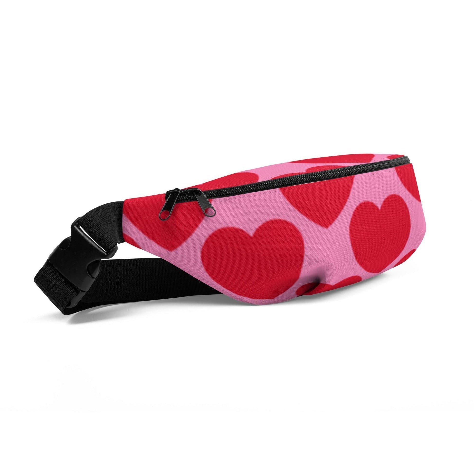 Fanny Pack - ELLIE LOVE red - Bold Heart Print