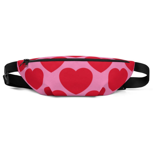 Fanny Pack - ELLIE LOVE red - Bold Heart Print