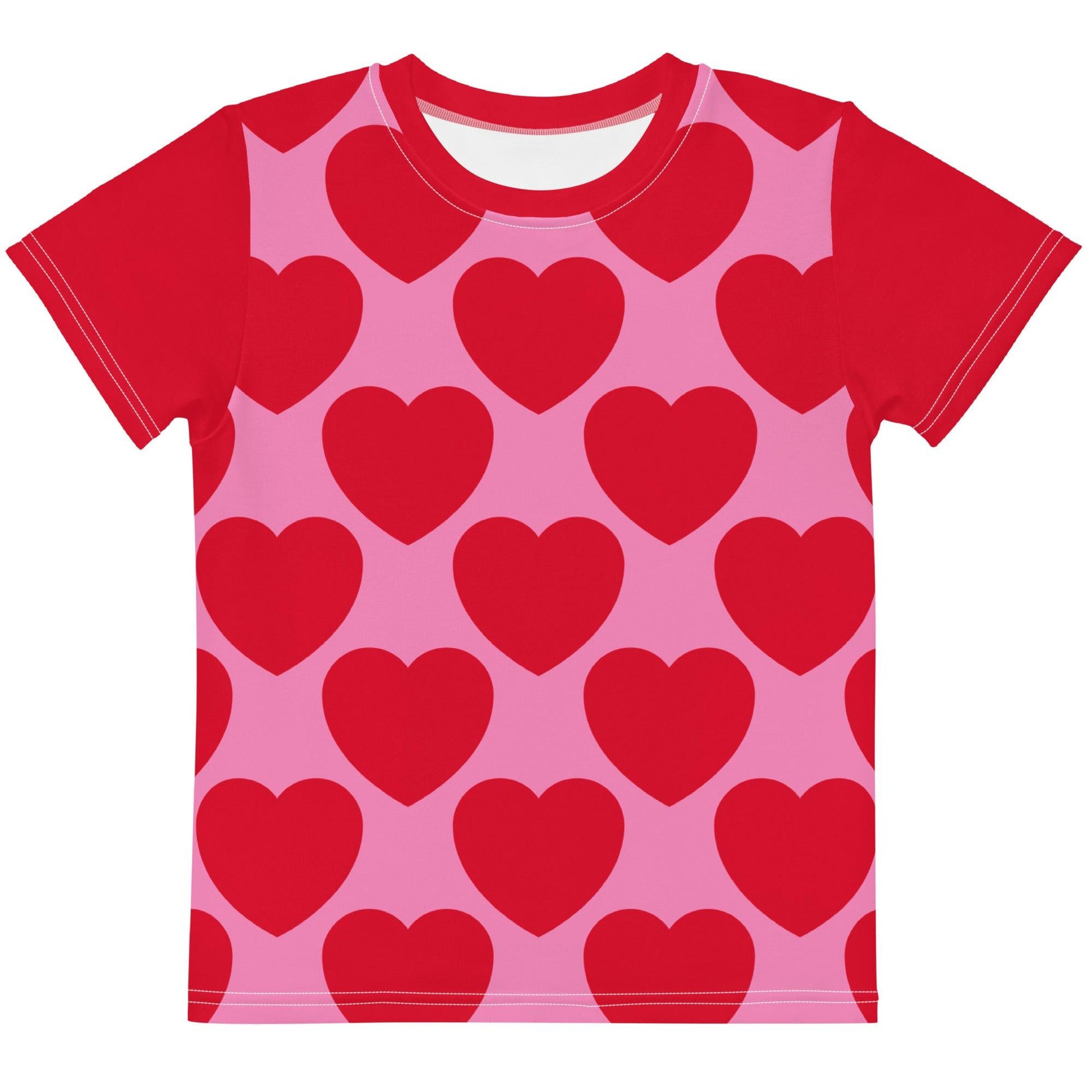 Kids' T-Shirt - ELLIE LOVE red - Bold Heart Print