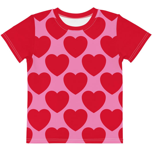 Kids' T-Shirt - ELLIE LOVE red - Bold Heart Print