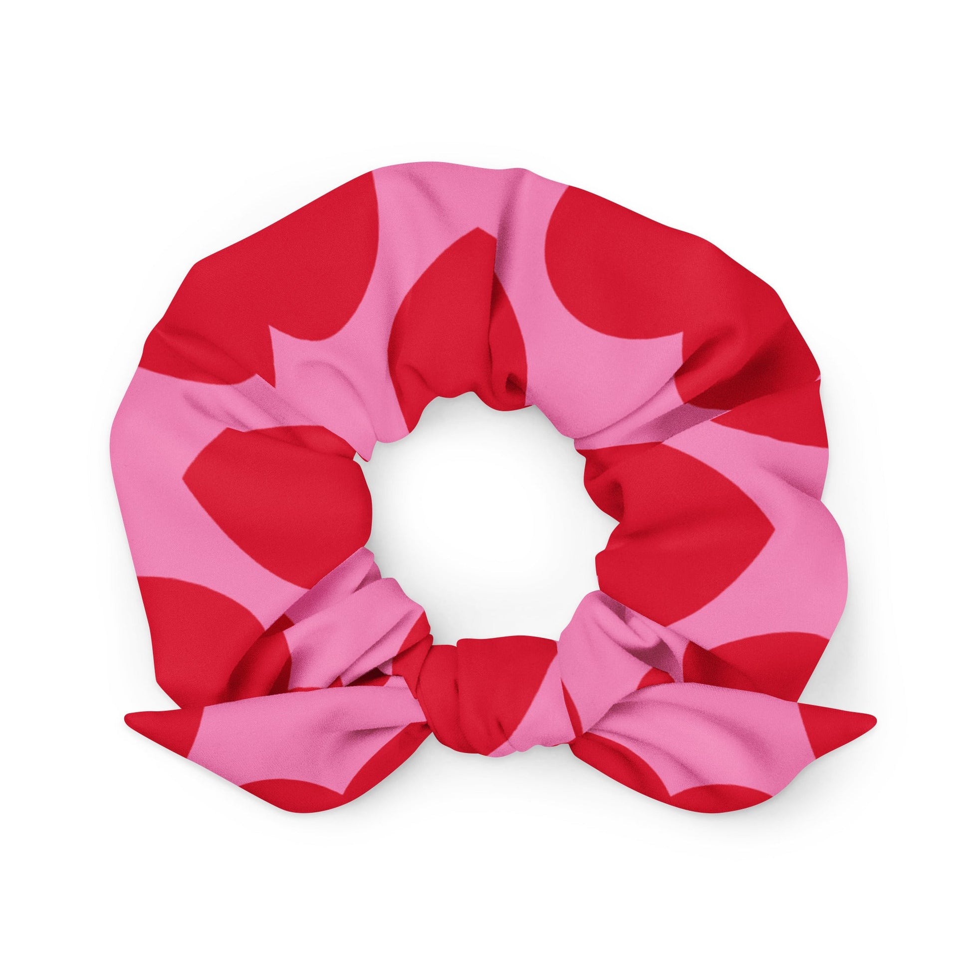 Scrunchie - ELLIE LOVE red - Bold Heart Print