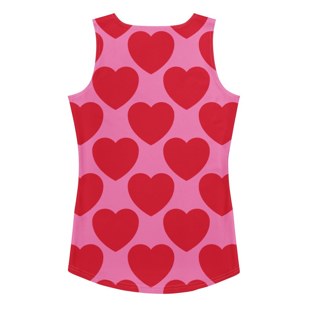 Tank Top - ELLIE LOVE red - Bold Heart Print