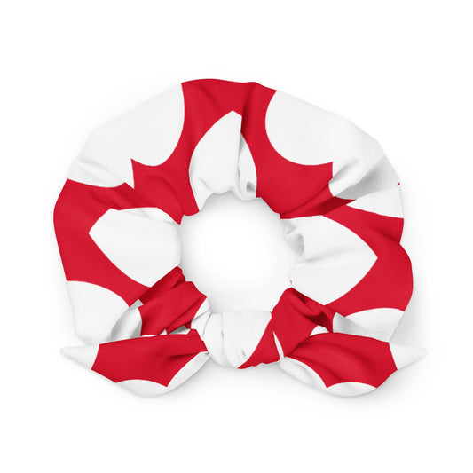 Scrunchie - ELLIE LOVE red white - Bold Heart Print
