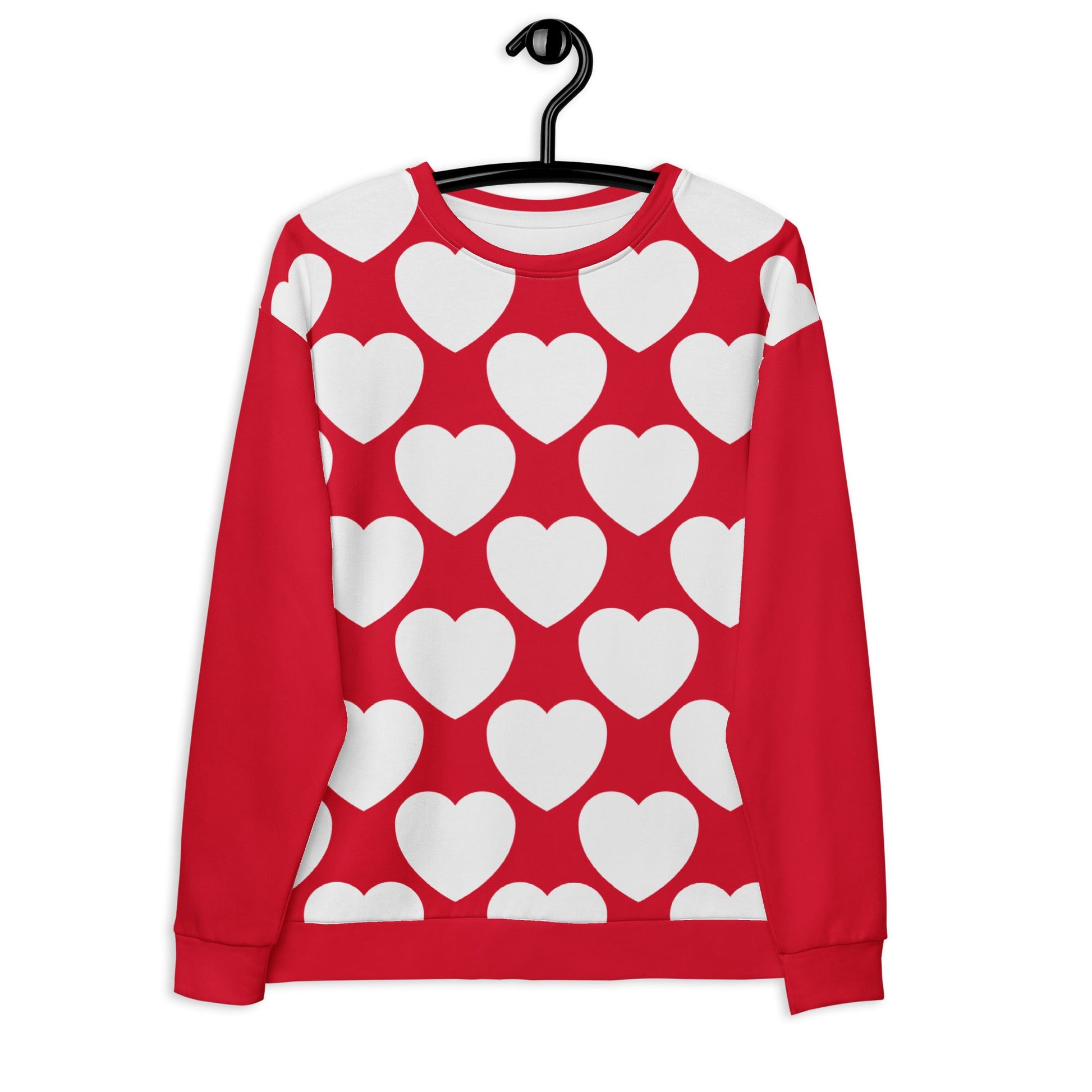 Sweatshirt - ELLIE LOVE red white - Bold Heart Print