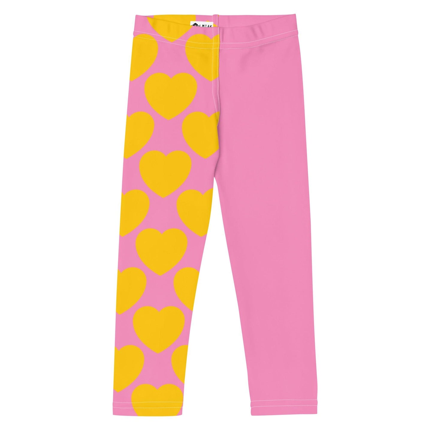 Kids' Leggings - ELLIE LOVE yellow pink - Bold Heart Print