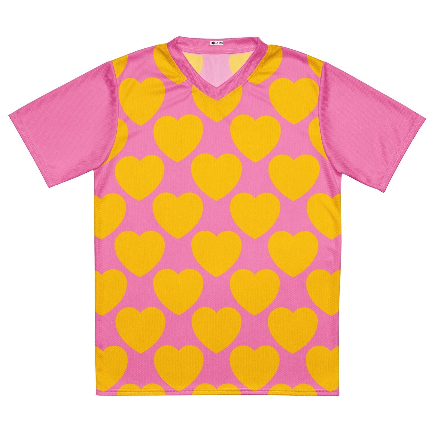 Sports Jersey - ELLIE LOVE yellow pink - Bold heart print 6XL