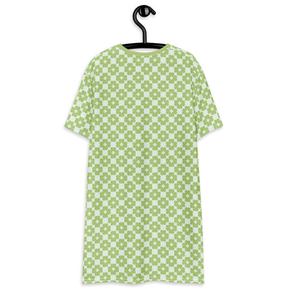 T-Shirt Dress - ELLIE LUCK tender green - Classic Flower Print