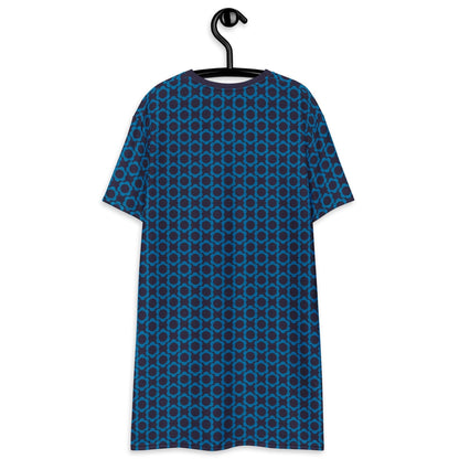 T-Shirt Dress - ELLIE mini blue - Classic Flower Print