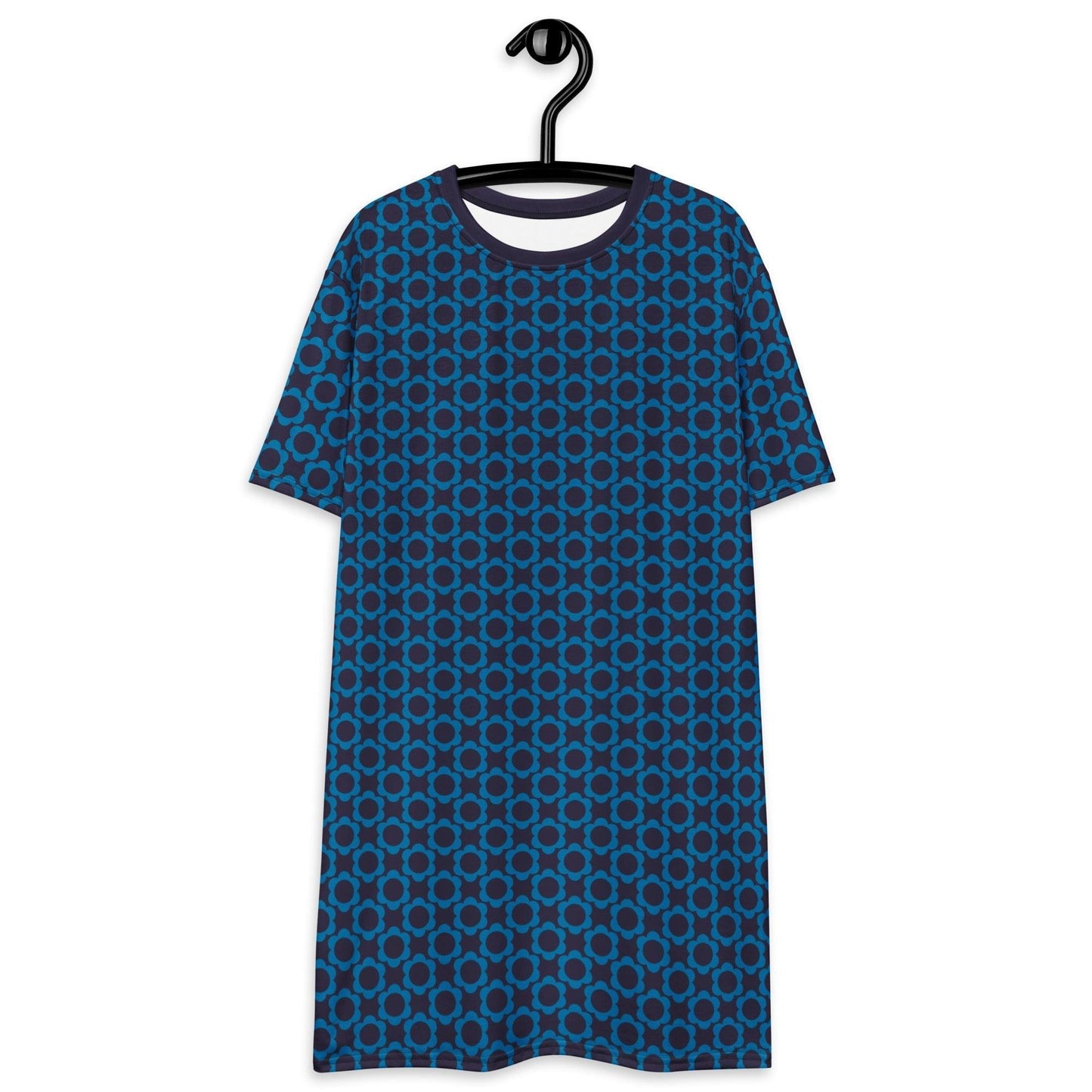 T-Shirt Dress - ELLIE mini blue - Classic Flower Print