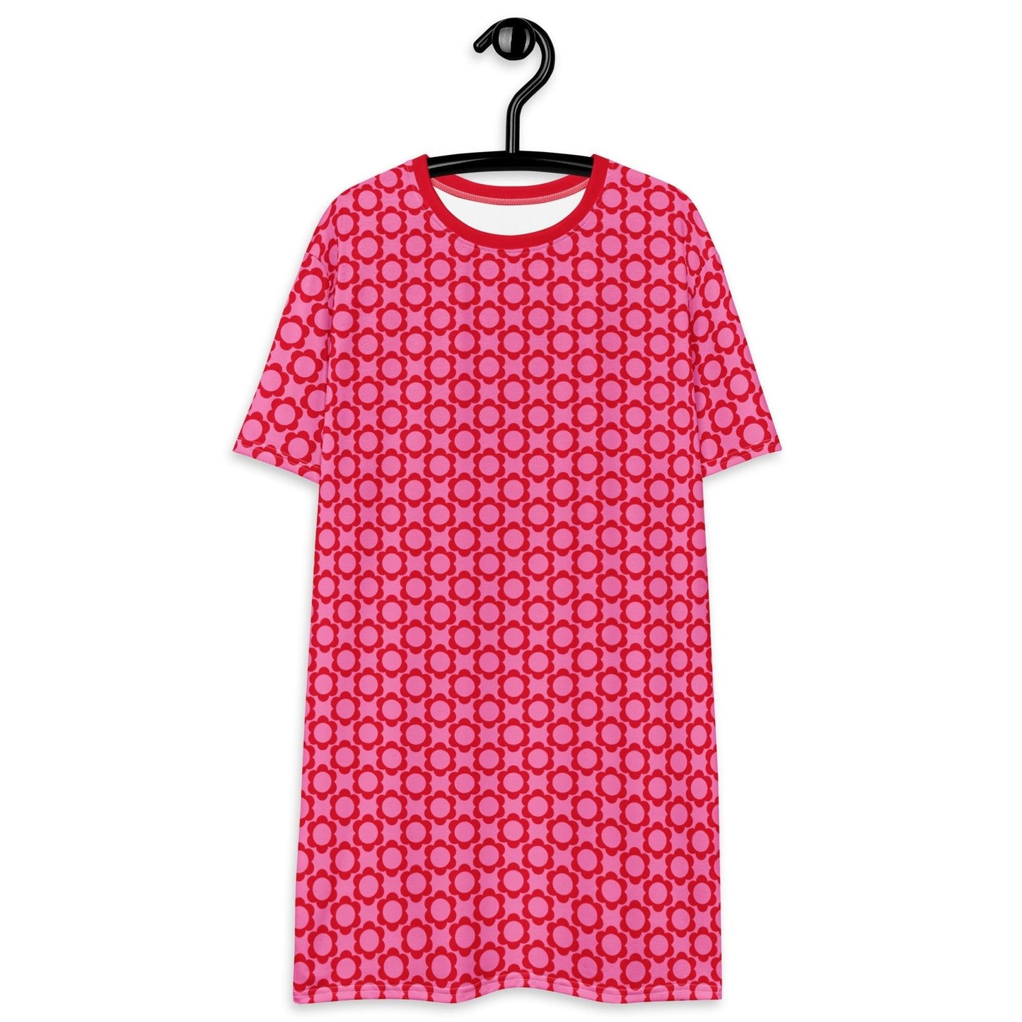 T-Shirt Dress - ELLIE mini red - Classic Flower Print