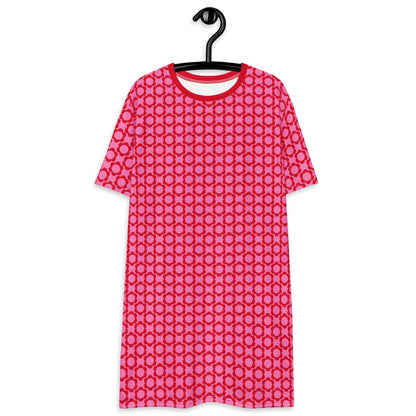 T-Shirt Dress - ELLIE mini red - Classic Flower Print