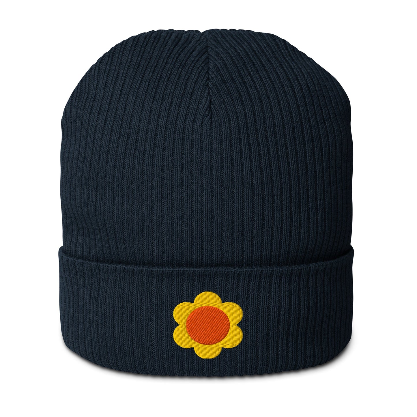 Beanie - ELLIE orange yellow - Classic Flower Print